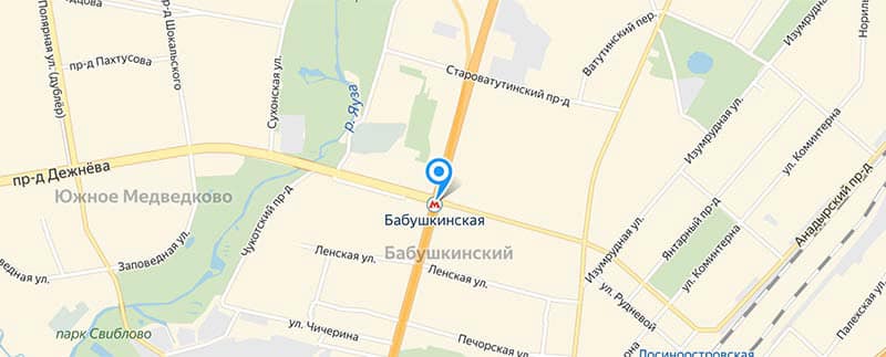 Метро Бабушкнская.
