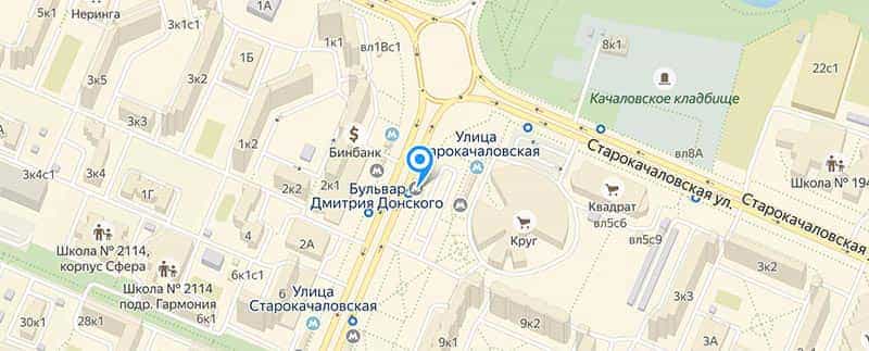 Метро Бульвар Дмитрия Донского.
