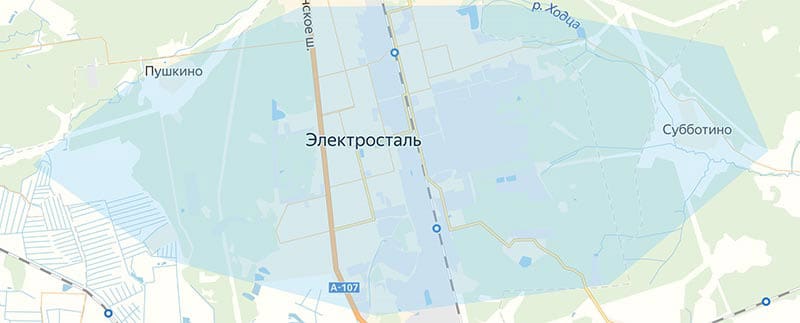 Карта города электросталь