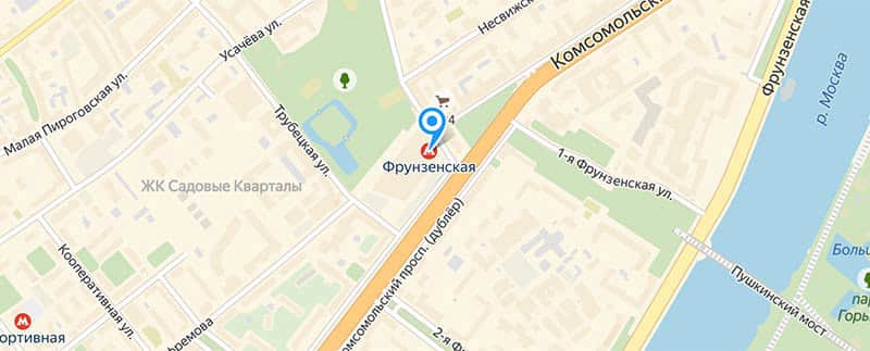 Метро Фрунзенская.