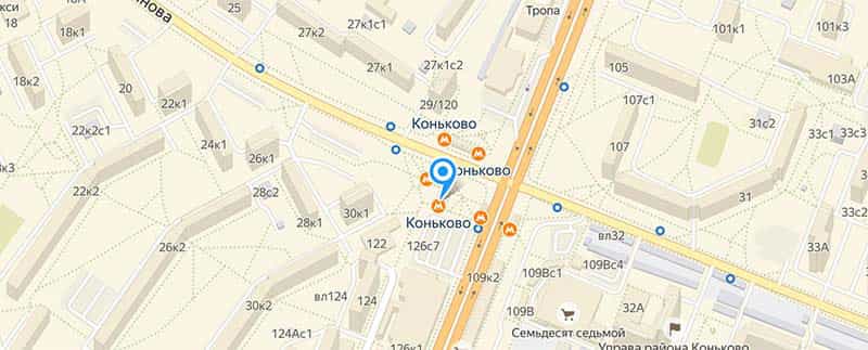 Метро Коньково.