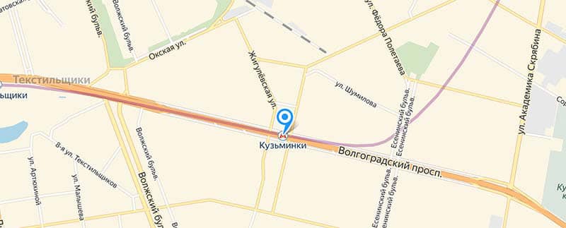 Метро Кузьминки.