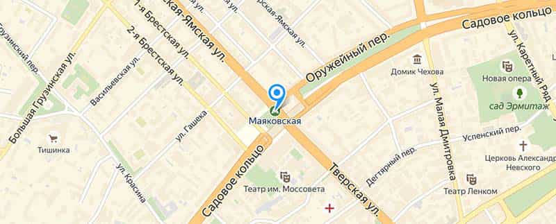 Метро Маяковская.