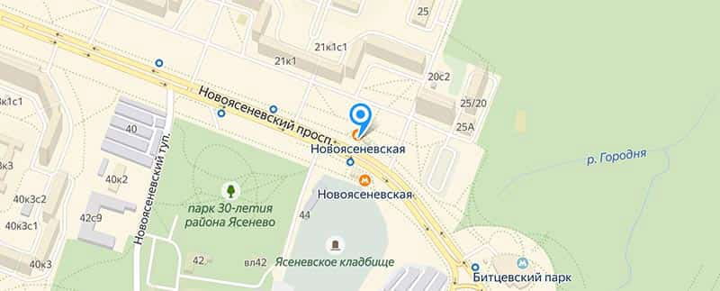 Метро Новоясеневская.