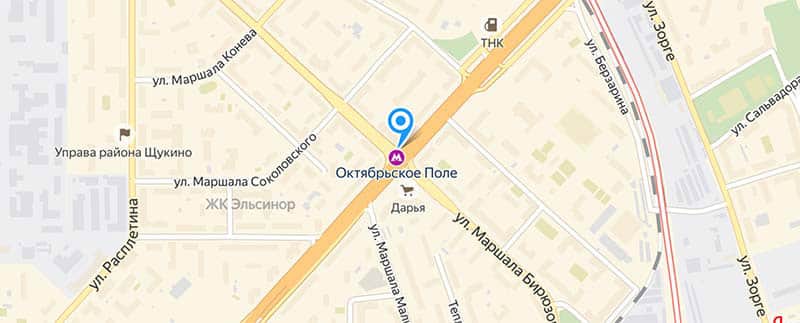 Метро Октябрьское поле.