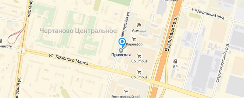 Метро Пражская.