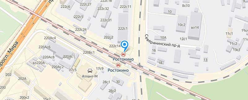 Метро Ростокино.
