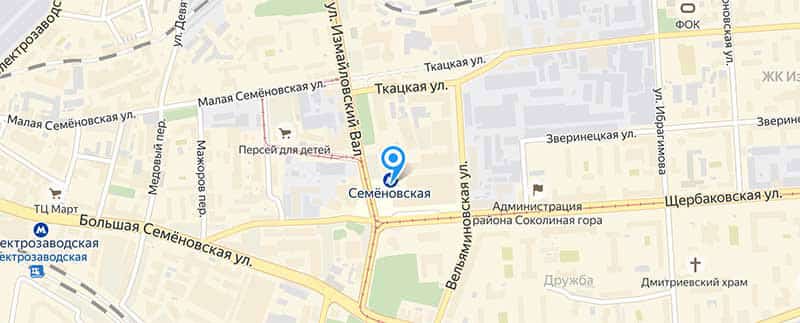 Карта москва малая семеновская