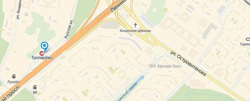 Метро Тропарево.