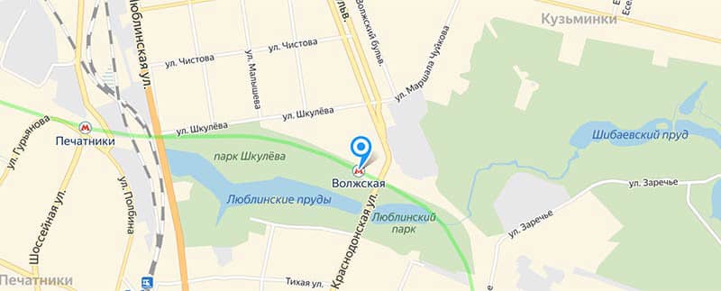 Метро Волжская.