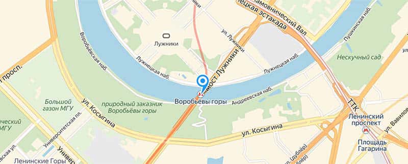 Метро Воробьевы горы.