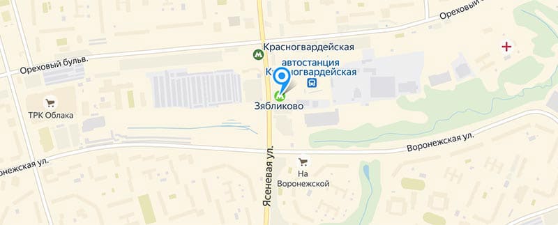 Схема выходов метро зябликово
