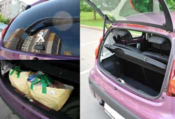 Открыть багажник Peugeot 107