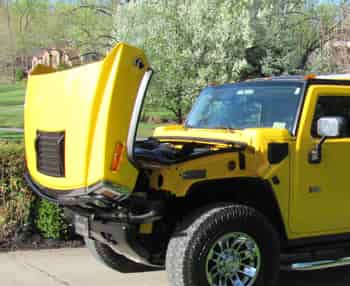 Открыть капот Hummer